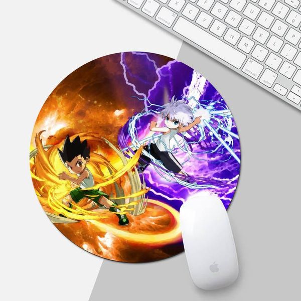 mouse pads & wrist rests x killua figure lapgaming mice mousepad round non-slip cushion